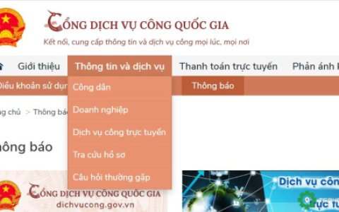 Hướng dẫn: Đăng ký, Đăng nhập tài khoản và nộp hồ sơ trực tuyến trên Cổng dịch vụ công